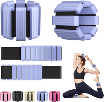 Pilates Wrist and Ankle Weights for Women - Adjustable Weighted Bangles for Men, 2 lbs Weighted Arm Bands Foot Leg Weights for Walking, Yoga, Training, Exercise, Running, Set of 2 (1LB Each)