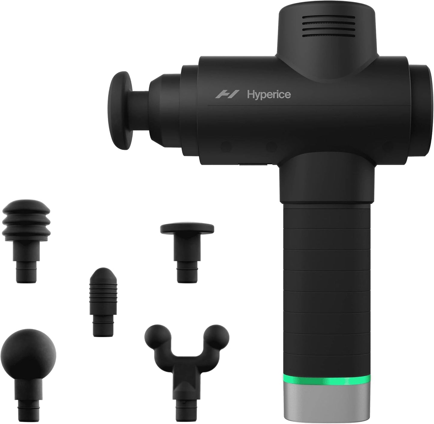 Hypervolt 2 Black - Featuring Quiet Glide Technology - Handheld Percussion Massage Gun | 3 Speeds, 5 Interchangeable Heads | Helps Relieve Sore Muscles and Stiffness