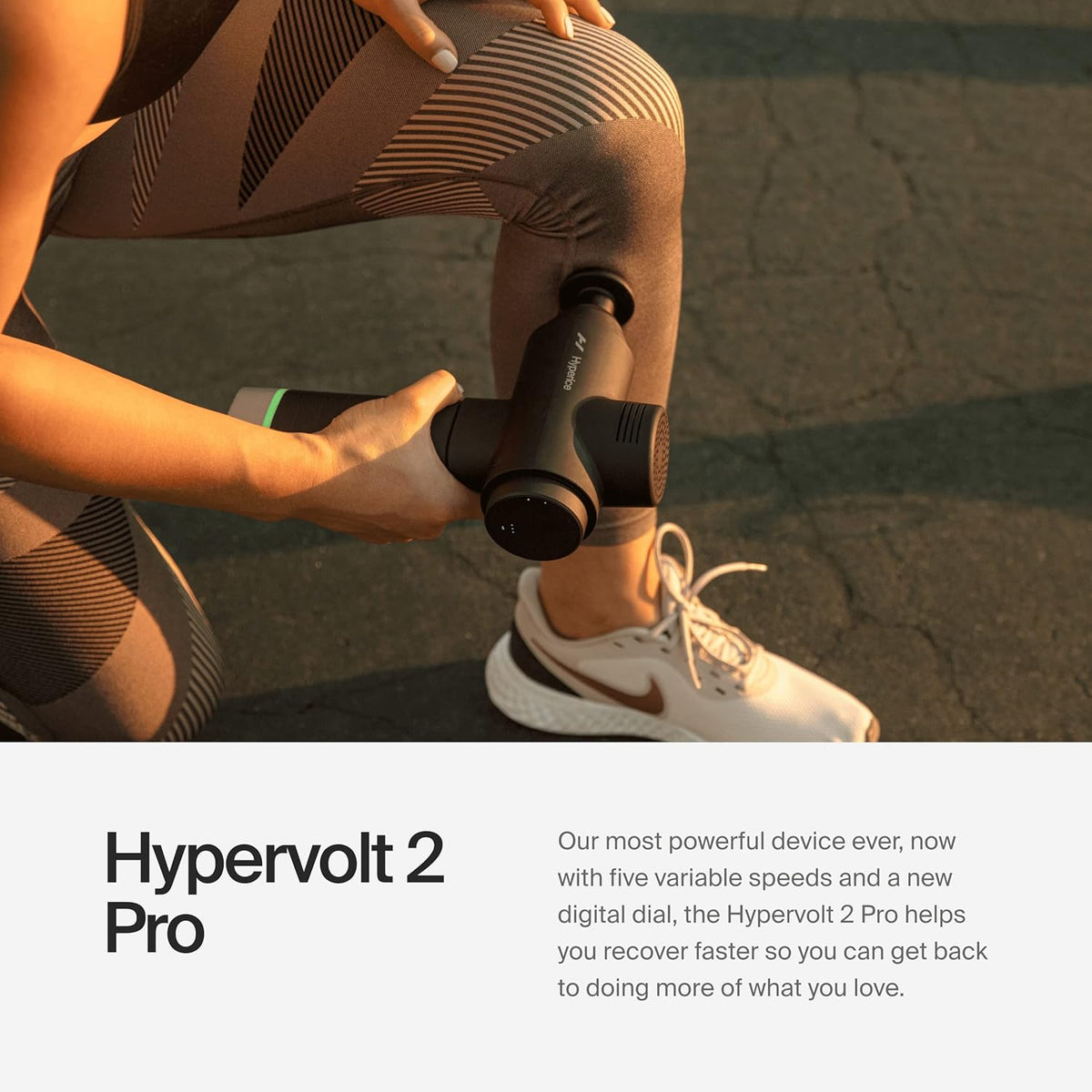 Hypervolt 2 Black - Featuring Quiet Glide Technology - Handheld Percussion Massage Gun | 3 Speeds, 5 Interchangeable Heads | Helps Relieve Sore Muscles and Stiffness