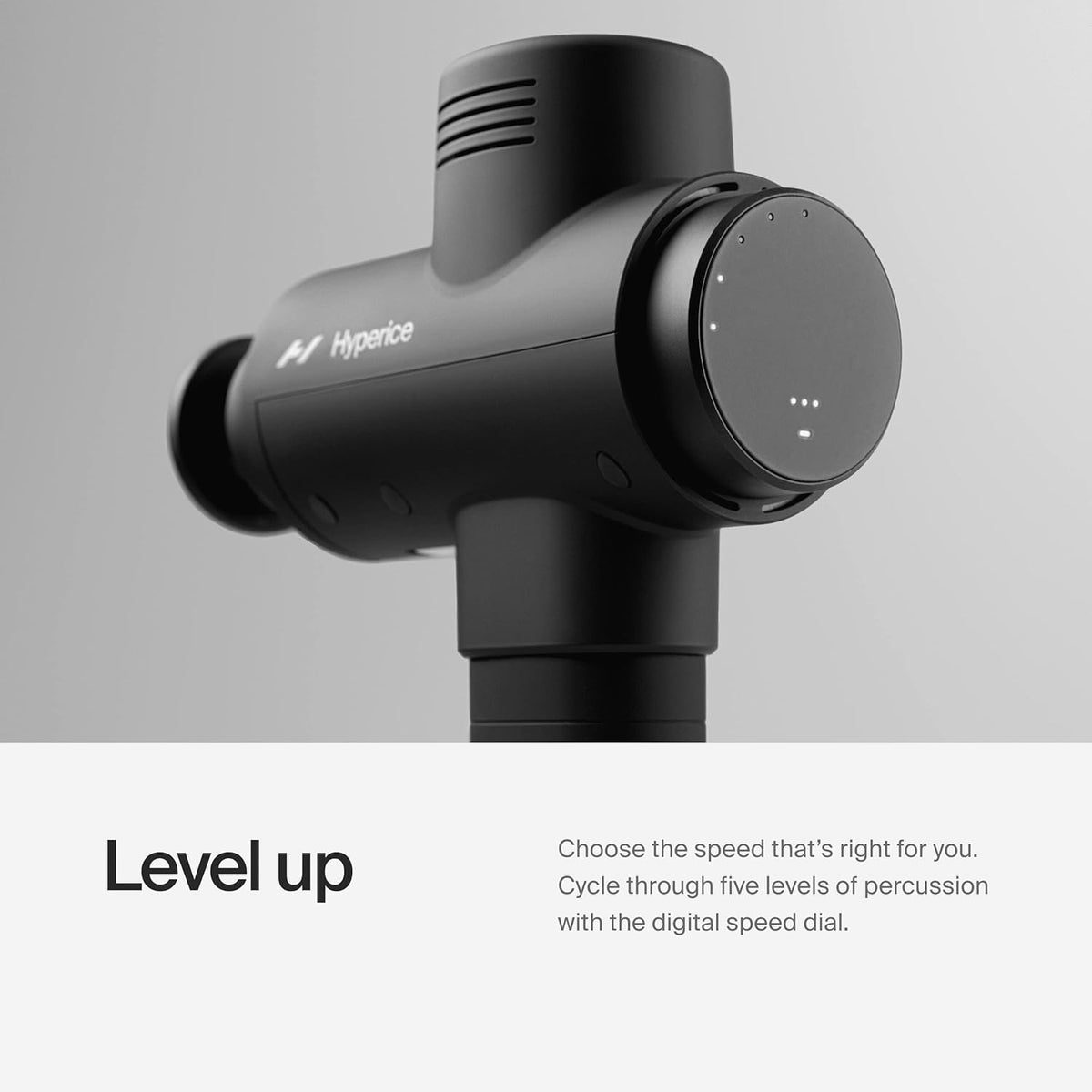 Hypervolt 2 Black - Featuring Quiet Glide Technology - Handheld Percussion Massage Gun | 3 Speeds, 5 Interchangeable Heads | Helps Relieve Sore Muscles and Stiffness