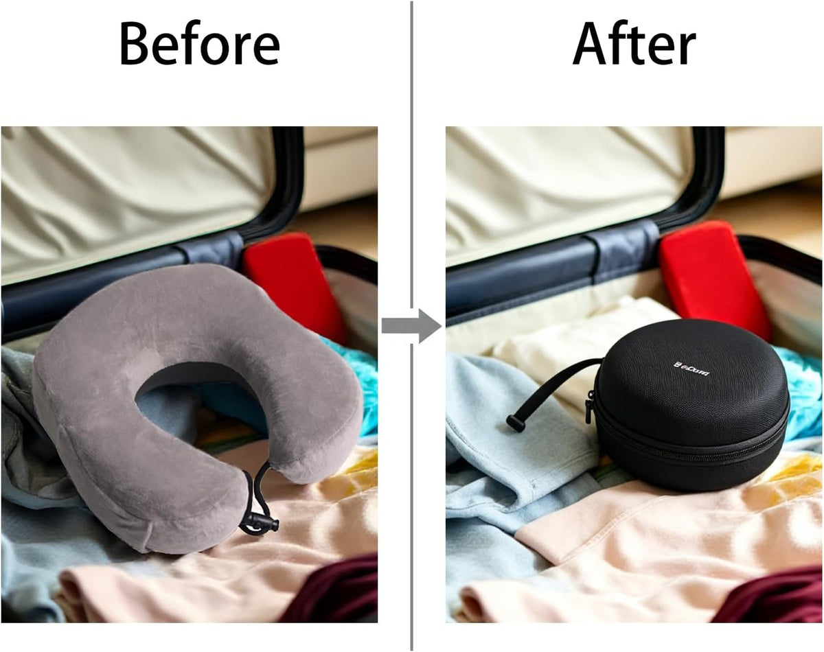 Hard Shell Travel Case for U-Shaped Neck Pillow, Compatible with Napfun SAIREIDER Cirorld FlyHugz, CASE ONLY