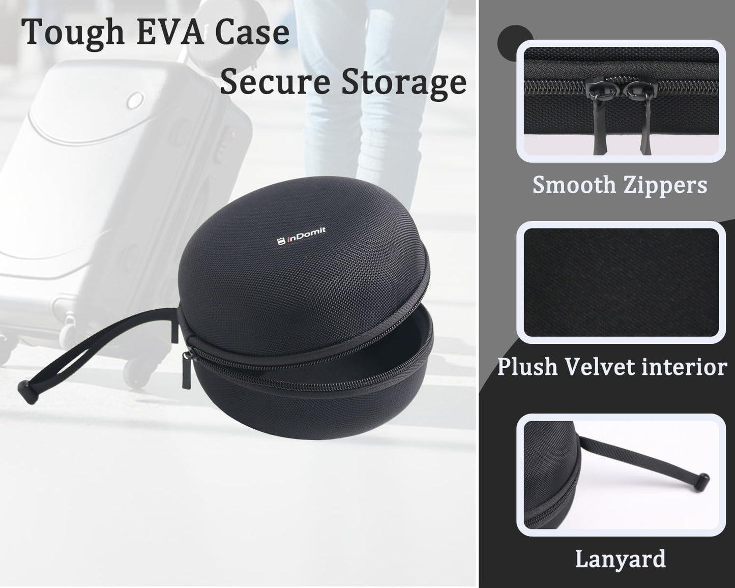 Hard Shell Travel Case for U-Shaped Neck Pillow, Compatible with Napfun SAIREIDER Cirorld FlyHugz, CASE ONLY