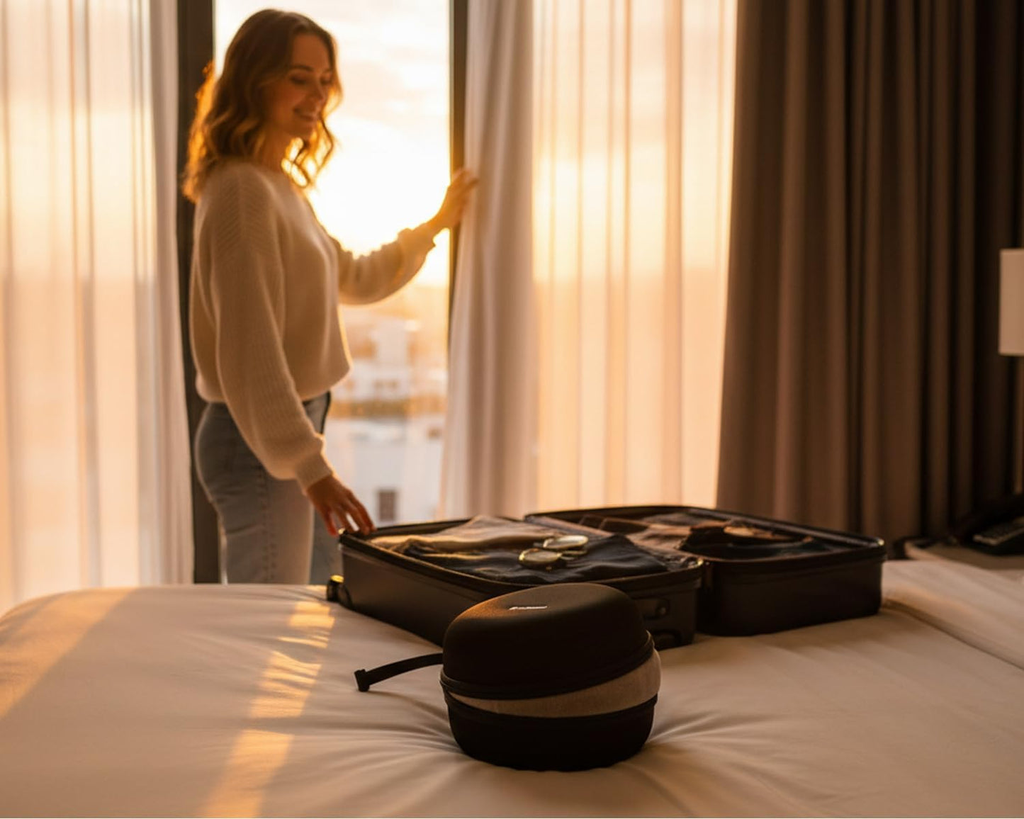 Hard Shell Travel Case for U-Shaped Neck Pillow, Compatible with Napfun SAIREIDER Cirorld FlyHugz, CASE ONLY