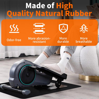 Double-Sided Non-Slip Workout Mat for Elliptical Machine, 23.6" x 17" Stepper Mat for Under Desk Ellipticals & Pedal Exercisers, Stability & Floor Protection, Vibration Plate Mat Compatible