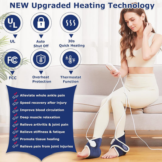 Electric Neck Heating Pad for Pain Relief, 86℉-158℉ & 30S Heating Heated Neck Wrap Warmer for Soreness Stiffness, Super Soft Heated Scarf, Neck Heat Pad, Auto Shut-Off Timer, Gifts for Women