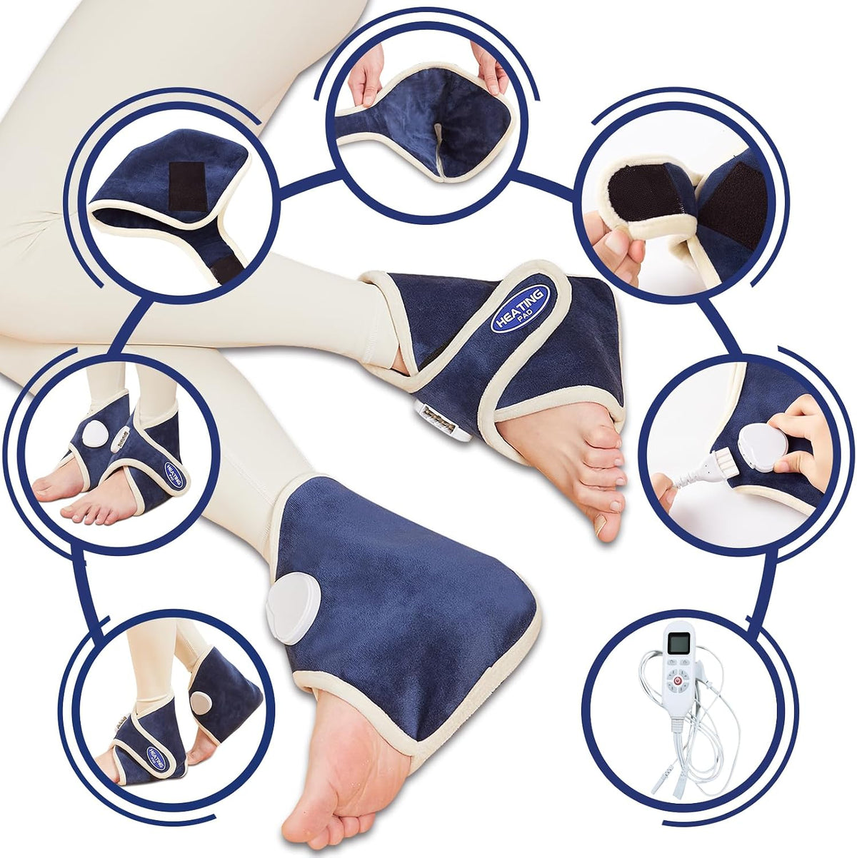 Electric Neck Heating Pad for Pain Relief, 86℉-158℉ & 30S Heating Heated Neck Wrap Warmer for Soreness Stiffness, Super Soft Heated Scarf, Neck Heat Pad, Auto Shut-Off Timer, Gifts for Women