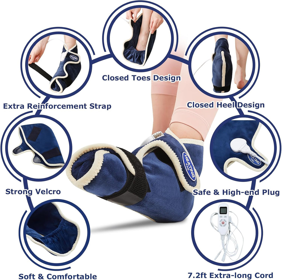 Electric Neck Heating Pad for Pain Relief, 86℉-158℉ & 30S Heating Heated Neck Wrap Warmer for Soreness Stiffness, Super Soft Heated Scarf, Neck Heat Pad, Auto Shut-Off Timer, Gifts for Women