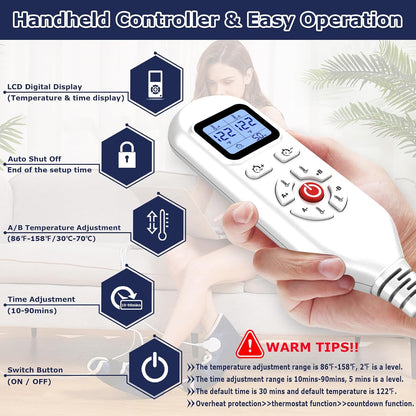 Electric Neck Heating Pad for Pain Relief, 86℉-158℉ & 30S Heating Heated Neck Wrap Warmer for Soreness Stiffness, Super Soft Heated Scarf, Neck Heat Pad, Auto Shut-Off Timer, Gifts for Women