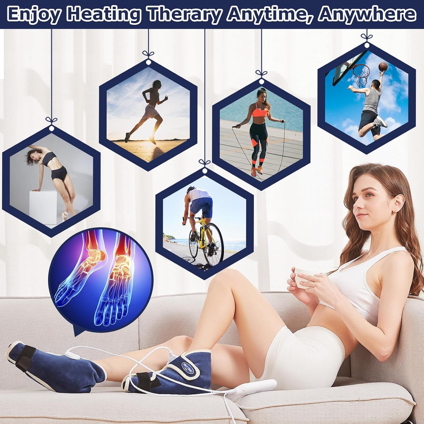Electric Neck Heating Pad for Pain Relief, 86℉-158℉ & 30S Heating Heated Neck Wrap Warmer for Soreness Stiffness, Super Soft Heated Scarf, Neck Heat Pad, Auto Shut-Off Timer, Gifts for Women