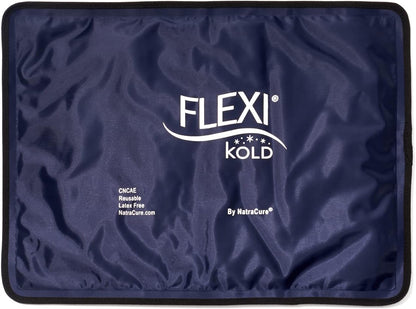 FlexiKold Gel Soft Flexible Ice Packs for Injuries - Reusable Freezer Cold Pack, Cold Compress & Cooling Gel Pad for Face, Shoulder, Hip, Leg, Arm, Ankle & Foot Injury - Medium - 7.5” x 11”