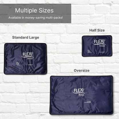 FlexiKold Gel Soft Flexible Ice Packs for Injuries - Reusable Freezer Cold Pack, Cold Compress & Cooling Gel Pad for Face, Shoulder, Hip, Leg, Arm, Ankle & Foot Injury - Medium - 7.5” x 11”