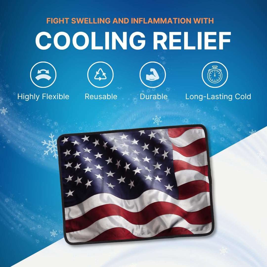 FlexiKold Gel Soft Flexible Ice Packs for Injuries - Reusable Freezer Cold Pack, Cold Compress & Cooling Gel Pad for Face, Shoulder, Hip, Leg, Arm, Ankle & Foot Injury - Medium - 7.5” x 11”