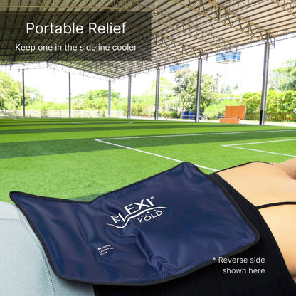 FlexiKold Gel Soft Flexible Ice Packs for Injuries - Reusable Freezer Cold Pack, Cold Compress & Cooling Gel Pad for Face, Shoulder, Hip, Leg, Arm, Ankle & Foot Injury - Medium - 7.5” x 11”