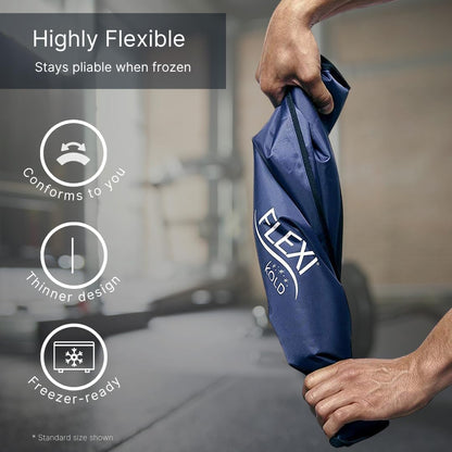 FlexiKold Gel Soft Flexible Ice Packs for Injuries - Reusable Freezer Cold Pack, Cold Compress & Cooling Gel Pad for Face, Shoulder, Hip, Leg, Arm, Ankle & Foot Injury - Medium - 7.5” x 11”