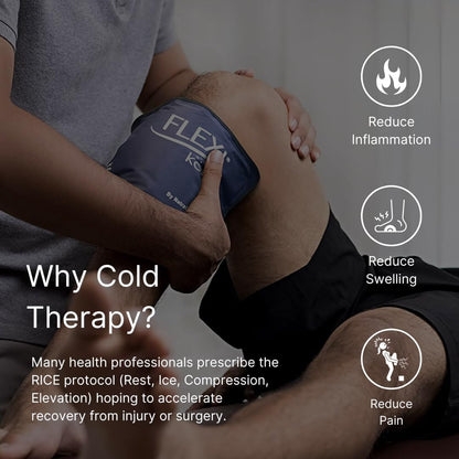 FlexiKold Gel Soft Flexible Ice Packs for Injuries - Reusable Freezer Cold Pack, Cold Compress & Cooling Gel Pad for Face, Shoulder, Hip, Leg, Arm, Ankle & Foot Injury - Medium - 7.5” x 11”