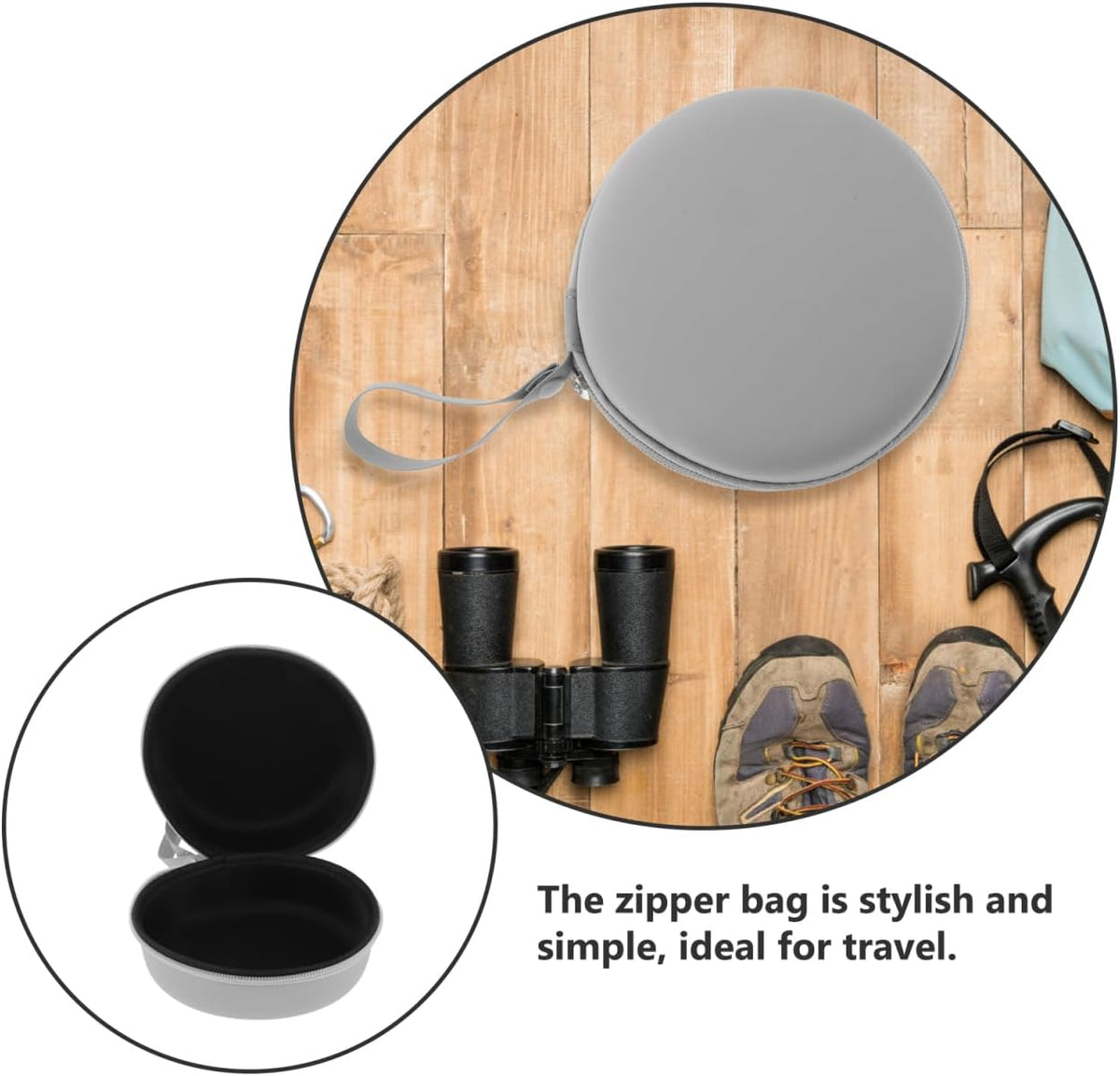 Neck Pillow Travel Bag U-Shape Pillow Storage Box with Zipper Case Portable Neck Case for Airplane Travel Easy Carry and Hang 1-Piece