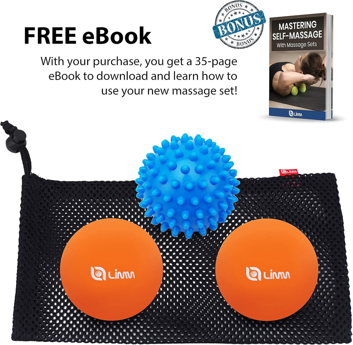 Peanut Massage Ball - Double Lacrosse Massage Ball & Mobility Ball for Physical Therapy - Deep Tissue Massage Tool for Myofascial Release, Muscle Relaxer, Acupoint Massage