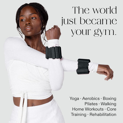 Bangles Wrist & Ankle Weights for Women & Men - Adjustable Weighted Bands - Soft Silicone Arm & Leg Weights for Pilates, Yoga, Walking, Barre, Home Workout & Strength Training Exercise