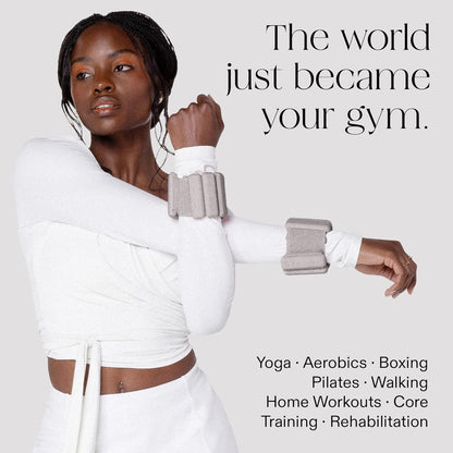 Bangles Wrist & Ankle Weights for Women & Men - Adjustable Weighted Bands - Soft Silicone Arm & Leg Weights for Pilates, Yoga, Walking, Barre, Home Workout & Strength Training Exercise