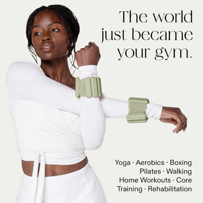 Bangles Wrist & Ankle Weights for Women & Men - Adjustable Weighted Bands - Soft Silicone Arm & Leg Weights for Pilates, Yoga, Walking, Barre, Home Workout & Strength Training Exercise