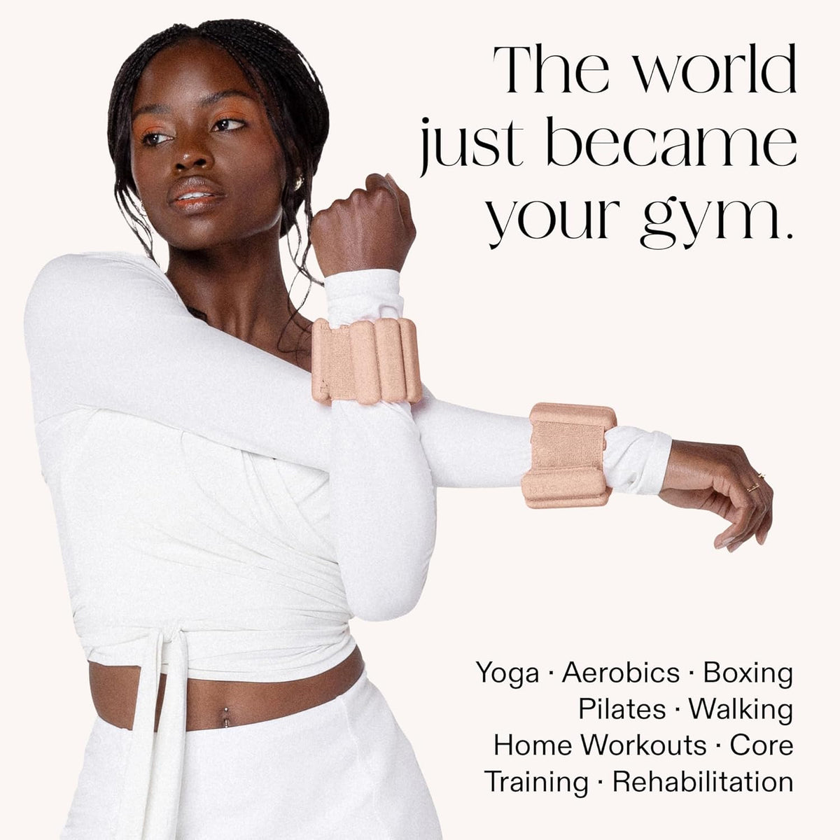 Bangles Wrist & Ankle Weights for Women & Men - Adjustable Weighted Bands - Soft Silicone Arm & Leg Weights for Pilates, Yoga, Walking, Barre, Home Workout & Strength Training Exercise