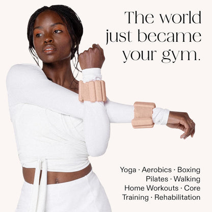 Bangles Wrist & Ankle Weights for Women & Men - Adjustable Weighted Bands - Soft Silicone Arm & Leg Weights for Pilates, Yoga, Walking, Barre, Home Workout & Strength Training Exercise