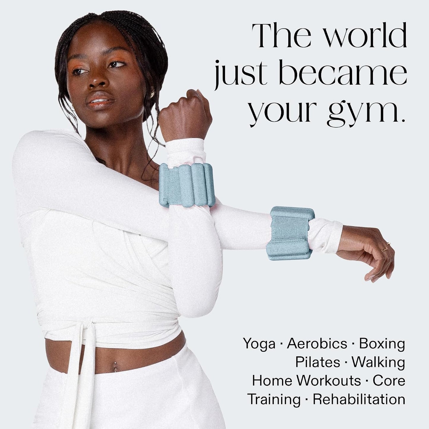 Bangles Wrist & Ankle Weights for Women & Men - Adjustable Weighted Bands - Soft Silicone Arm & Leg Weights for Pilates, Yoga, Walking, Barre, Home Workout & Strength Training Exercise