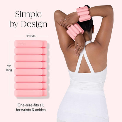 Bangles Wrist & Ankle Weights for Women & Men - Adjustable Weighted Bands - Soft Silicone Arm & Leg Weights for Pilates, Yoga, Walking, Barre, Home Workout & Strength Training Exercise