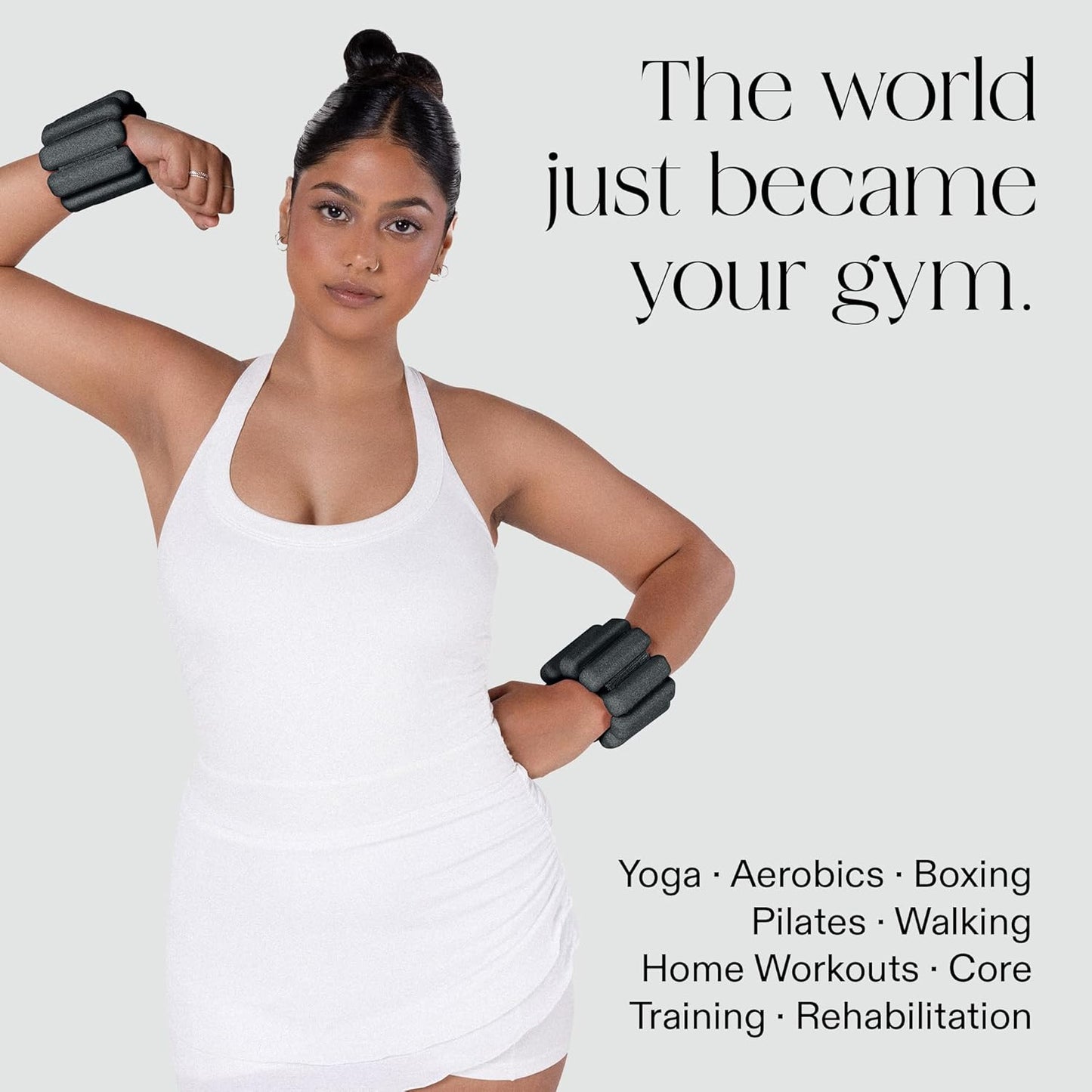 Bangles Wrist & Ankle Weights for Women & Men - Adjustable Weighted Bands - Soft Silicone Arm & Leg Weights for Pilates, Yoga, Walking, Barre, Home Workout & Strength Training Exercise