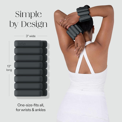 Bangles Wrist & Ankle Weights for Women & Men - Adjustable Weighted Bands - Soft Silicone Arm & Leg Weights for Pilates, Yoga, Walking, Barre, Home Workout & Strength Training Exercise