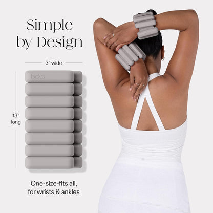 Bangles Wrist & Ankle Weights for Women & Men - Adjustable Weighted Bands - Soft Silicone Arm & Leg Weights for Pilates, Yoga, Walking, Barre, Home Workout & Strength Training Exercise