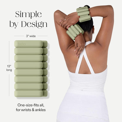 Bangles Wrist & Ankle Weights for Women & Men - Adjustable Weighted Bands - Soft Silicone Arm & Leg Weights for Pilates, Yoga, Walking, Barre, Home Workout & Strength Training Exercise
