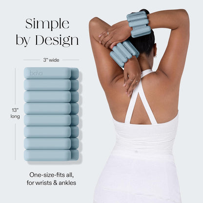 Bangles Wrist & Ankle Weights for Women & Men - Adjustable Weighted Bands - Soft Silicone Arm & Leg Weights for Pilates, Yoga, Walking, Barre, Home Workout & Strength Training Exercise