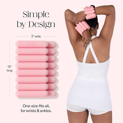 Bangles Wrist & Ankle Weights for Women & Men - Adjustable Weighted Bands - Soft Silicone Arm & Leg Weights for Pilates, Yoga, Walking, Barre, Home Workout & Strength Training Exercise