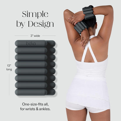 Bangles Wrist & Ankle Weights for Women & Men - Adjustable Weighted Bands - Soft Silicone Arm & Leg Weights for Pilates, Yoga, Walking, Barre, Home Workout & Strength Training Exercise