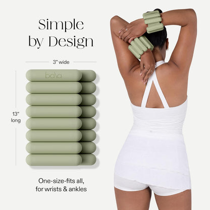 Bangles Wrist & Ankle Weights for Women & Men - Adjustable Weighted Bands - Soft Silicone Arm & Leg Weights for Pilates, Yoga, Walking, Barre, Home Workout & Strength Training Exercise