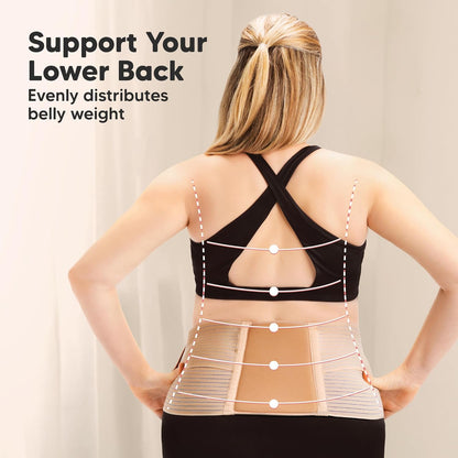 Pregnancy Belly Bands for Pregnant Women,1pk (Classic Ivory, M/L) | Soft, Breathable, Maternity Belly Support Band, Easy Adjustable Maternity Belt for Back, Pelvic Support, Comfortable