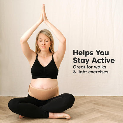 Pregnancy Belly Bands for Pregnant Women,1pk (Classic Ivory, M/L) | Soft, Breathable, Maternity Belly Support Band, Easy Adjustable Maternity Belt for Back, Pelvic Support, Comfortable