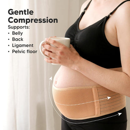 Pregnancy Belly Bands for Pregnant Women,1pk (Classic Ivory, M/L) | Soft, Breathable, Maternity Belly Support Band, Easy Adjustable Maternity Belt for Back, Pelvic Support, Comfortable