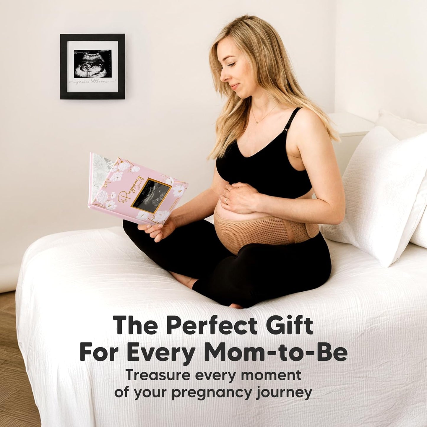 Pregnancy Belly Bands for Pregnant Women,1pk (Classic Ivory, M/L) | Soft, Breathable, Maternity Belly Support Band, Easy Adjustable Maternity Belt for Back, Pelvic Support, Comfortable
