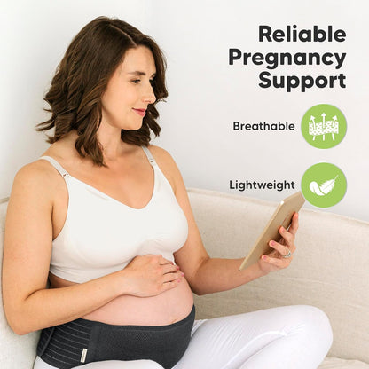 Pregnancy Belly Bands for Pregnant Women,1pk (Classic Ivory, M/L) | Soft, Breathable, Maternity Belly Support Band, Easy Adjustable Maternity Belt for Back, Pelvic Support, Comfortable