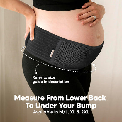 Pregnancy Belly Bands for Pregnant Women,1pk (Classic Ivory, M/L) | Soft, Breathable, Maternity Belly Support Band, Easy Adjustable Maternity Belt for Back, Pelvic Support, Comfortable