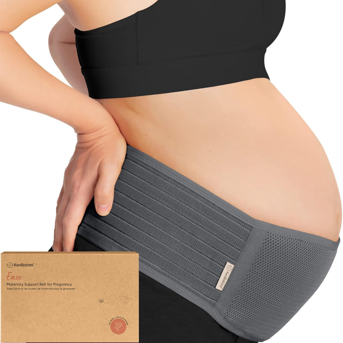 Pregnancy Belly Bands for Pregnant Women,1pk (Classic Ivory, M/L) | Soft, Breathable, Maternity Belly Support Band, Easy Adjustable Maternity Belt for Back, Pelvic Support, Comfortable