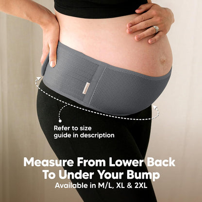 Pregnancy Belly Bands for Pregnant Women,1pk (Classic Ivory, M/L) | Soft, Breathable, Maternity Belly Support Band, Easy Adjustable Maternity Belt for Back, Pelvic Support, Comfortable