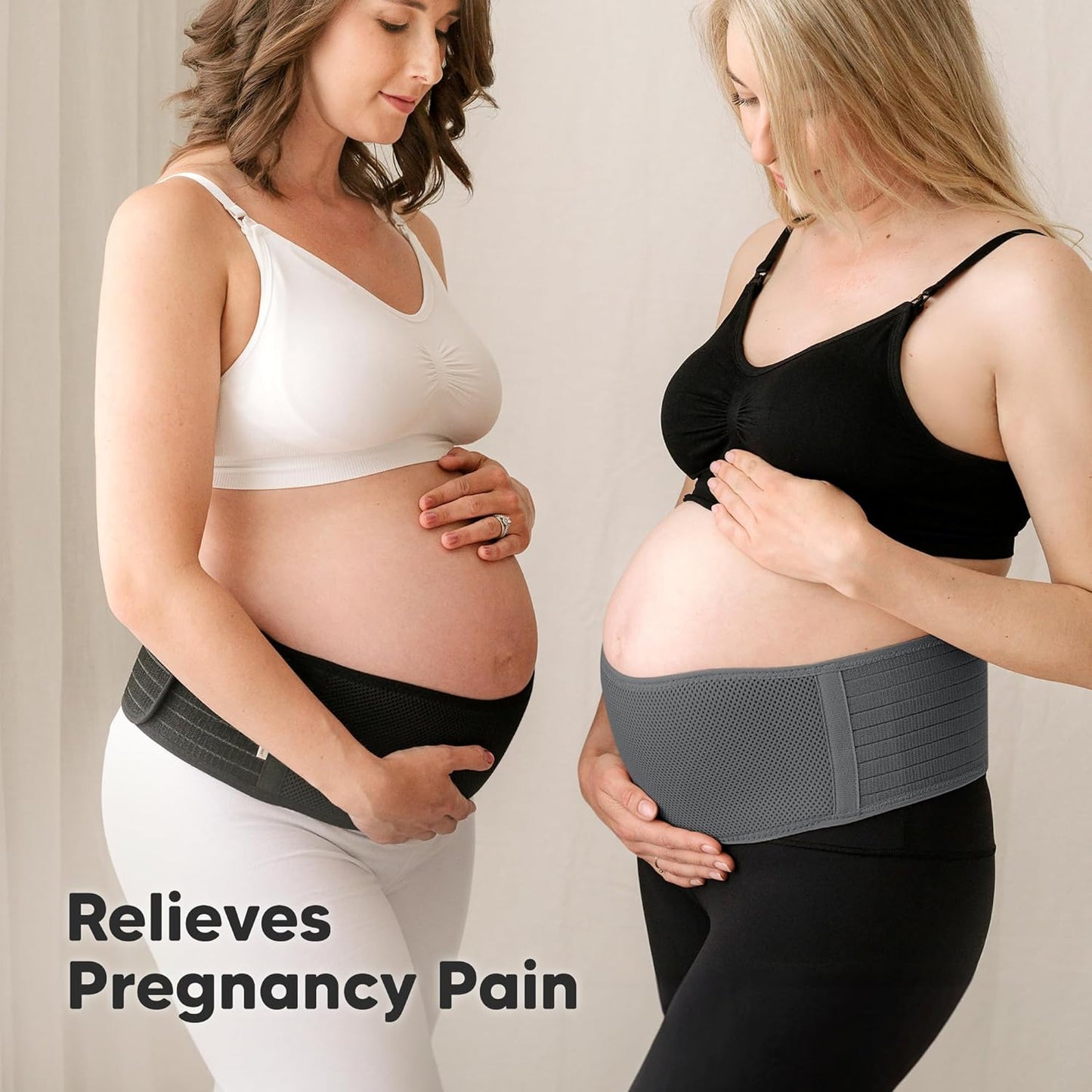 Pregnancy Belly Bands for Pregnant Women,1pk (Classic Ivory, M/L) | Soft, Breathable, Maternity Belly Support Band, Easy Adjustable Maternity Belt for Back, Pelvic Support, Comfortable