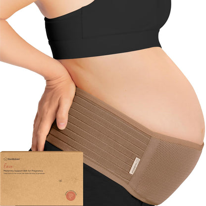 Pregnancy Belly Bands for Pregnant Women,1pk (Classic Ivory, M/L) | Soft, Breathable, Maternity Belly Support Band, Easy Adjustable Maternity Belt for Back, Pelvic Support, Comfortable