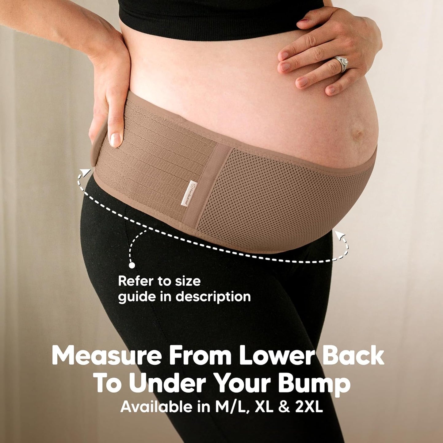 Pregnancy Belly Bands for Pregnant Women,1pk (Classic Ivory, M/L) | Soft, Breathable, Maternity Belly Support Band, Easy Adjustable Maternity Belt for Back, Pelvic Support, Comfortable