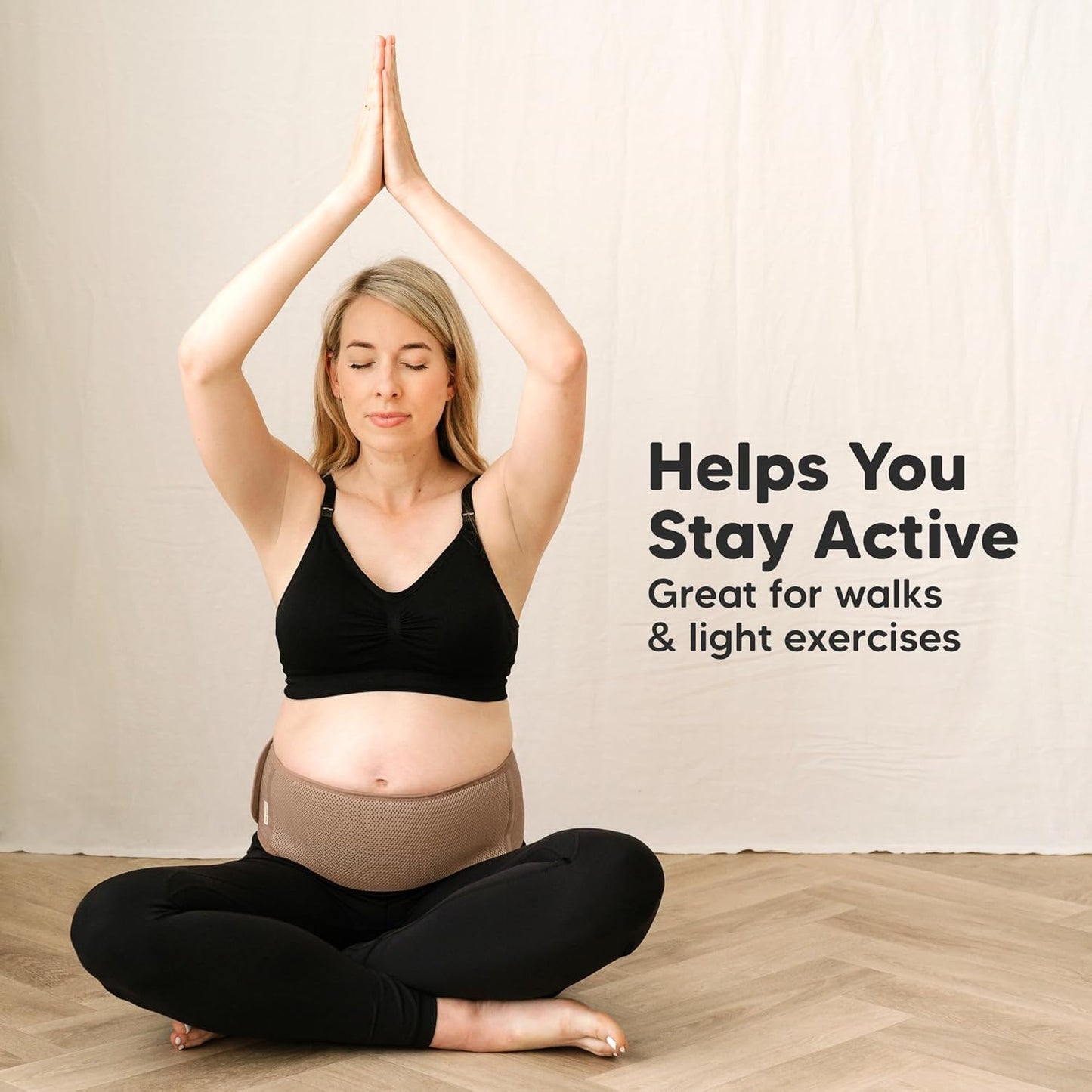Pregnancy Belly Bands for Pregnant Women,1pk (Classic Ivory, M/L) | Soft, Breathable, Maternity Belly Support Band, Easy Adjustable Maternity Belt for Back, Pelvic Support, Comfortable