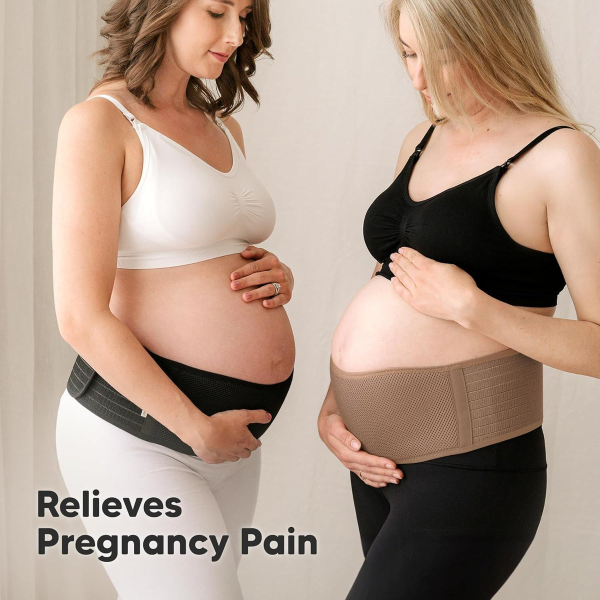Pregnancy Belly Bands for Pregnant Women,1pk (Classic Ivory, M/L) | Soft, Breathable, Maternity Belly Support Band, Easy Adjustable Maternity Belt for Back, Pelvic Support, Comfortable
