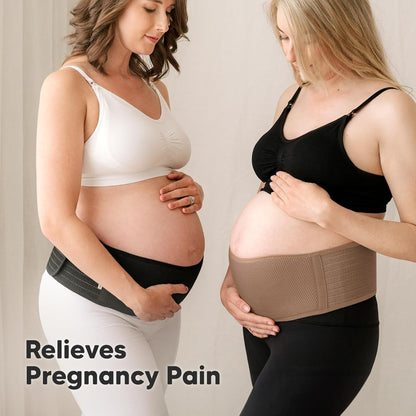 Pregnancy Belly Bands for Pregnant Women,1pk (Classic Ivory, M/L) | Soft, Breathable, Maternity Belly Support Band, Easy Adjustable Maternity Belt for Back, Pelvic Support, Comfortable